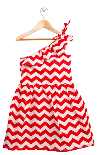 Red_Chevron_Off_the_Shoulder_Dress