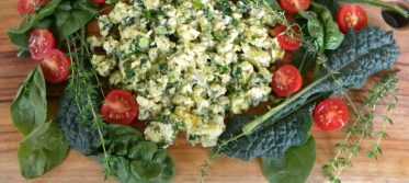 recipe spinach kale scrambled egg cheese 3