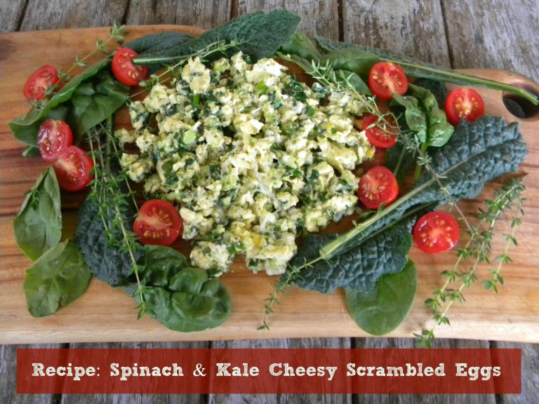 recipe spinach kale scrambled egg cheese 3