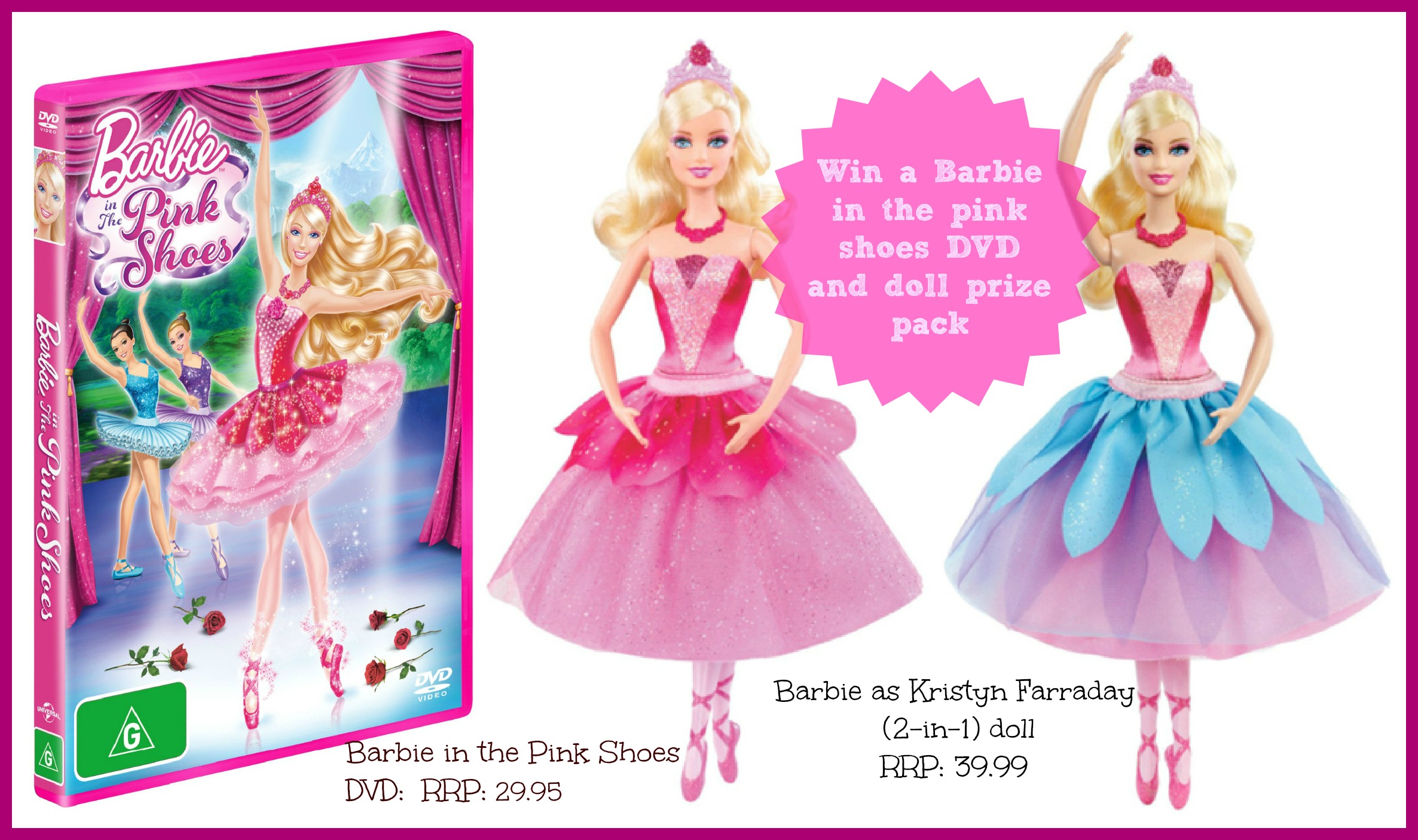 barbie pink shoes prize