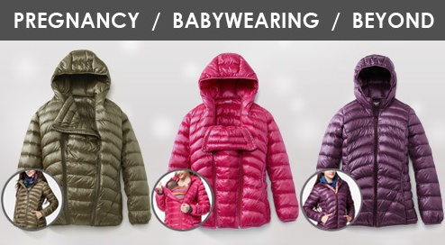 Mamaway SVENDITA LIGHT 3 in 1 Maternità/Baby indossando Down Jacket-nero 