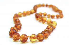 amber necklace teething flower child baltic