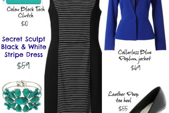 Target Secret Sculpt Black and White Dress