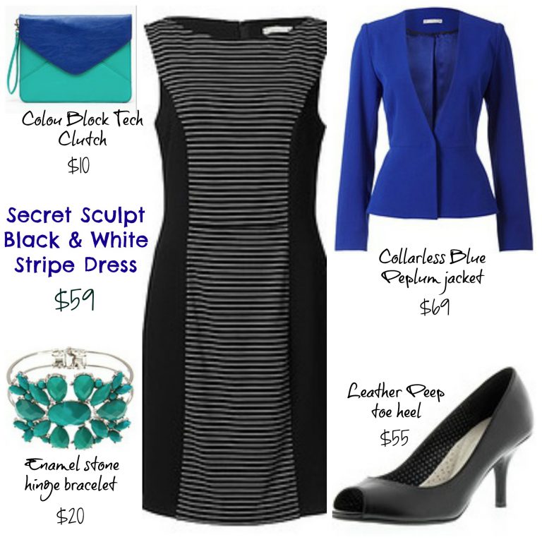 Target Secret Sculpt Black and White Dress