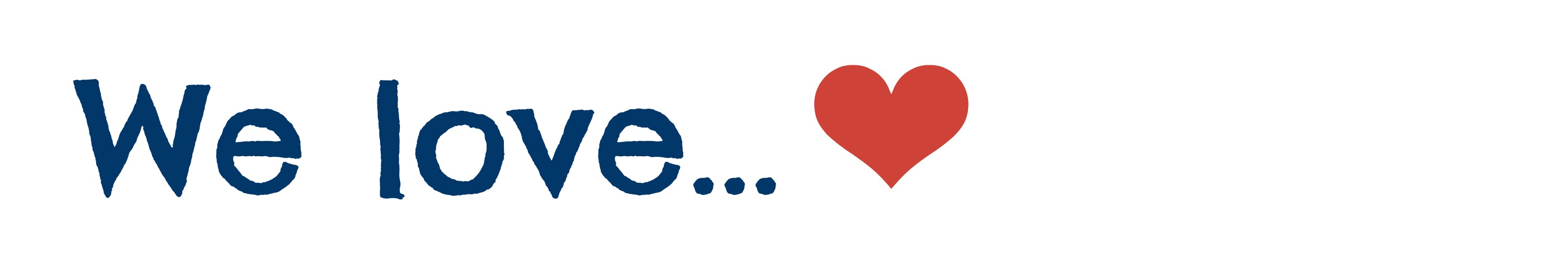 we love logo blue