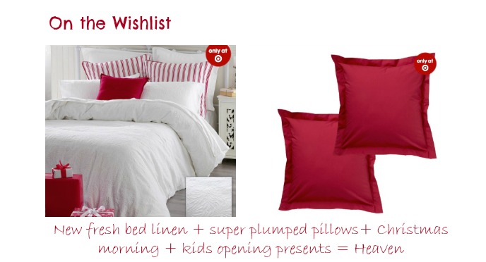Target December Xmas Christmas wish list bed linen