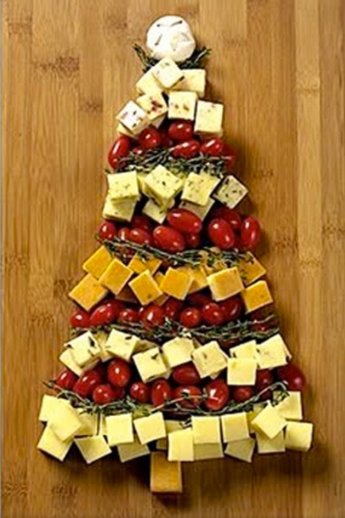 christmas tree cheese platter
