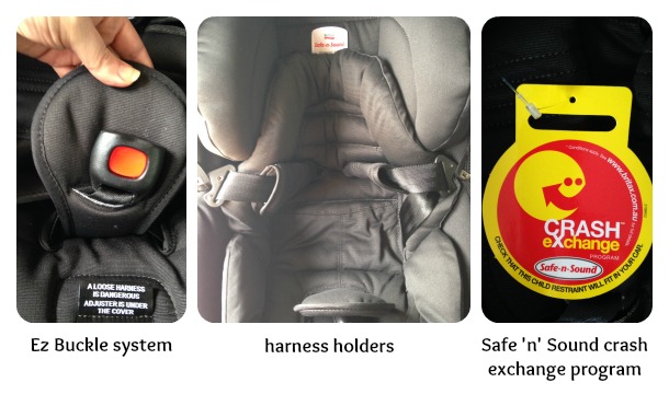 Britax Compaq AHR review harness holders ez buckle crash exchange
