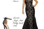 a David Jones Red Carpet Fashion Designer Fishtail black lace a
