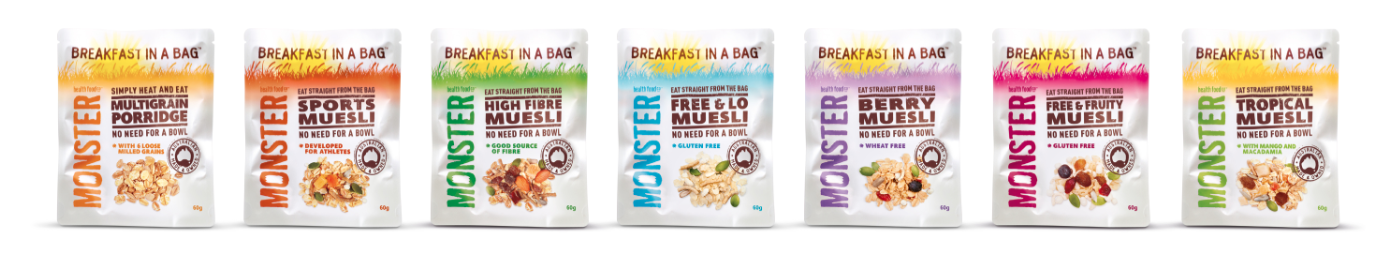 health food company breakfast in a bag varity range 2