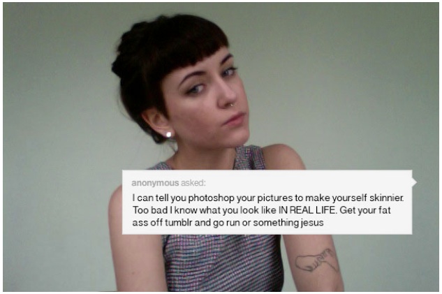 lindsey botto tumblr selfie anonymous trolls feminism 3