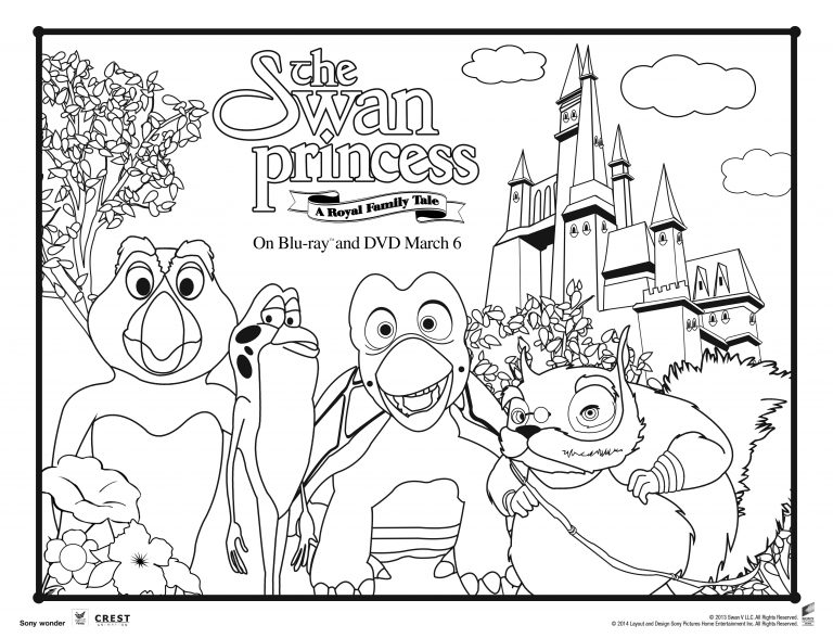 swan princess coloring pages