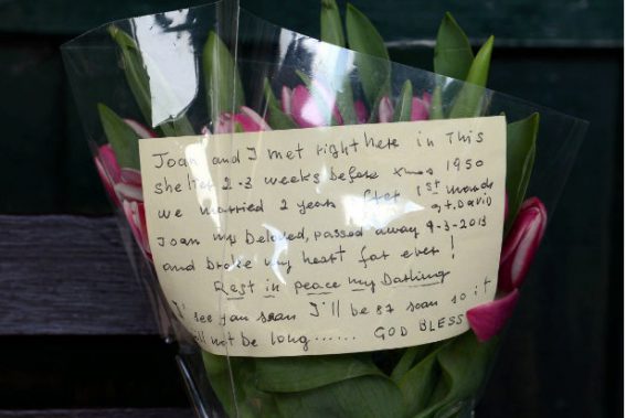 mystery bouquet and note