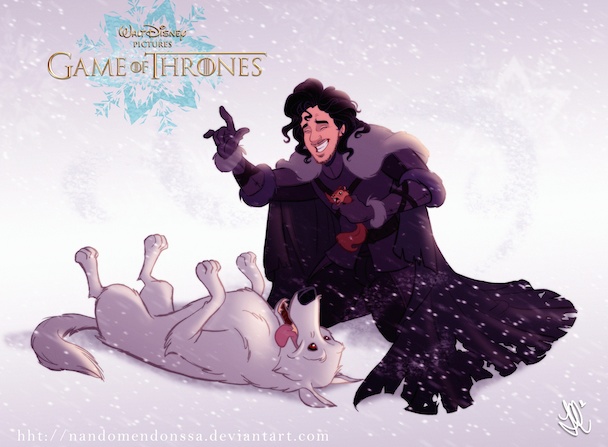 GAME OF THRONES Jon Snow Get Disney Prince-ified  Nerdist