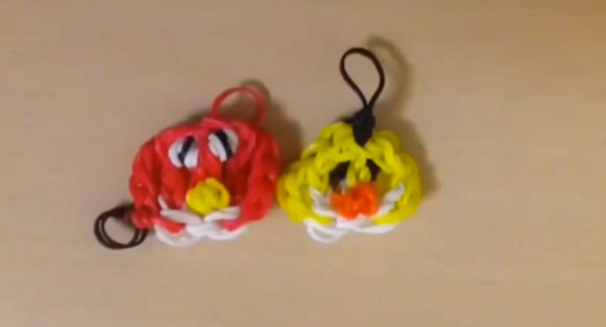 HOW TO MAKE A ANGRY BIRD CHUCK loom band CHARM  YELLOW BIRD  ORIGINAL - YouTube