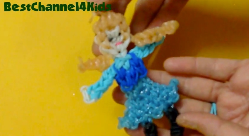 Rainbow Loom band charms - How To - Disney Princess Anna  frozen  Charm Tutorial - New 2014 Rainbow Loom - YouTube