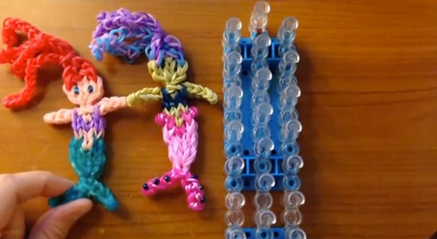Rainbow Loom band charm Ariel   Mermaid Doll Charm - Original Design Gomitas Sirena - YouTube