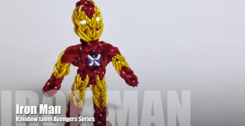 Rainbow Loom band charm Avengers Series  Iron Man - YouTube