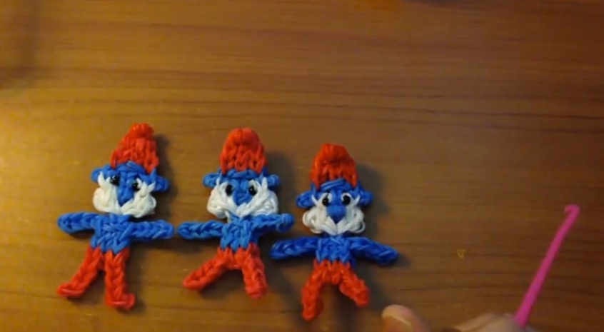 Rainbow Loom Papa Smurf Doll or Charm - YouTube