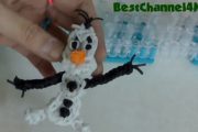Rainbow Loom band Charms OLAF frozen Charm - Rainbow Loom Tutorial - How To Design on Rainbow Loom - YouTube