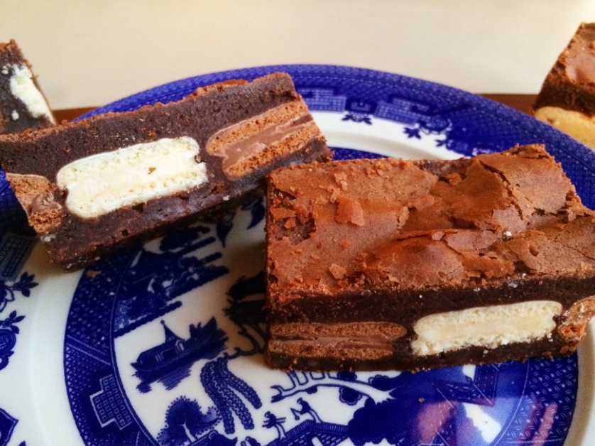 tim tam stuffed brownies 4