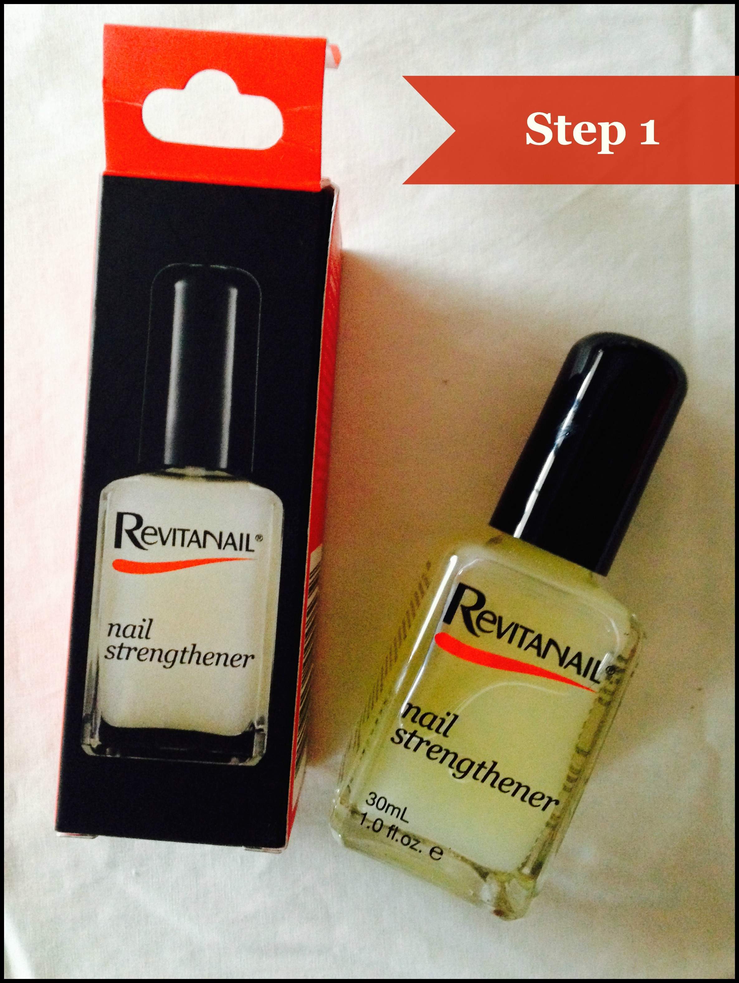 a step 1 revitanail nail strengthener border