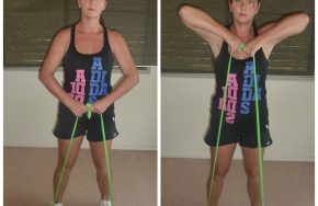 resistance band training upright row