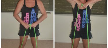 resistance band training upright row