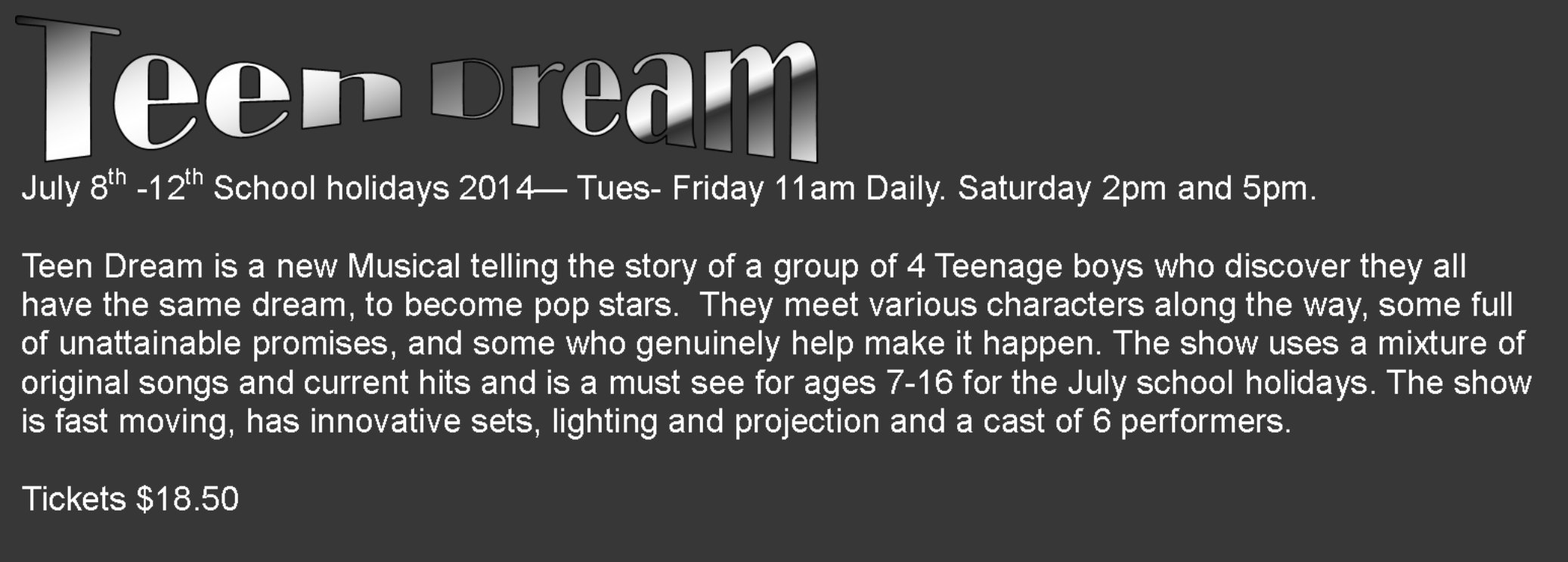 teem dream blurb