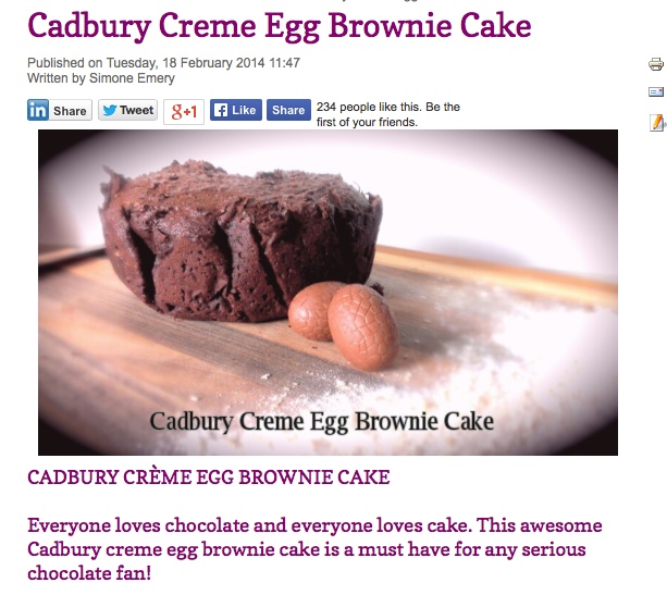 Cadbury Creme Egg Brownie Cake Food
