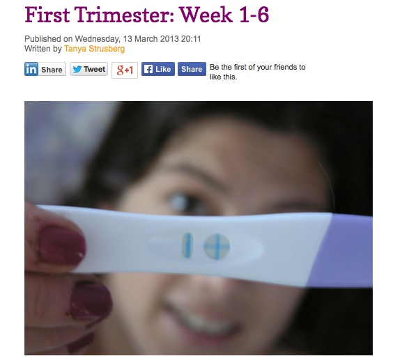 First Trimester  Week 1-6   Your Pregnancy Week By Week