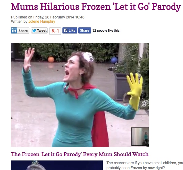 Mums Hilarious Frozen  Let it Go  Parody   Latest News