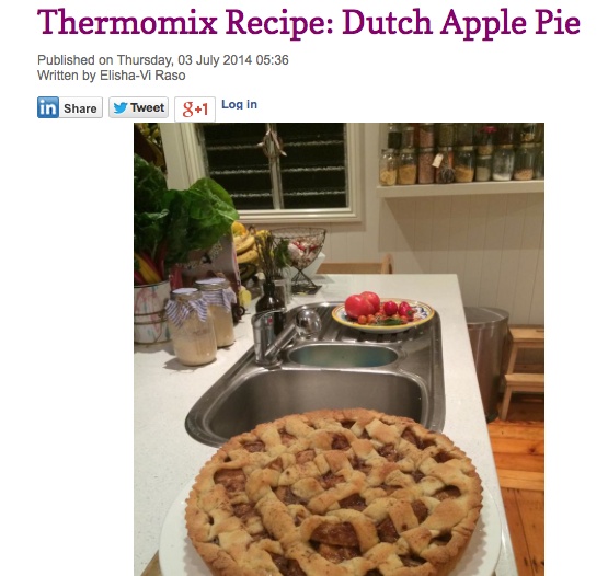 Thermomix Recipe Dutch Apple Pie Thermomix