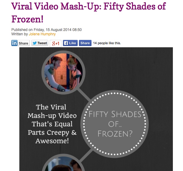 Viral Video Mash-Up  Fifty Shades of Frozen    Latest News