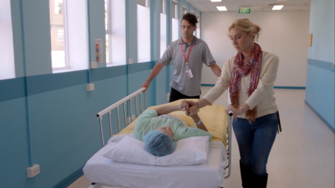 1 Offspring Ep 7 - Nina holds Geraldines hand on way to surgery
