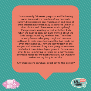 The Whooping Cough Vaccine and Cocooning to Improve Baby Immunisation