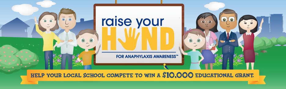 raise your hand for anaphylaxis awareness educational grant