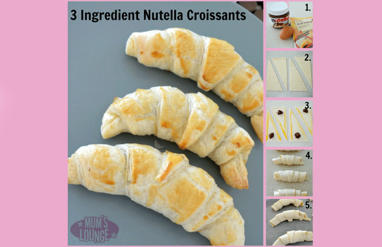 3 Ingredients Recipe: Nutella Croissants - Mum's Lounge