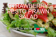 strawberry pesto prawn salad recipe