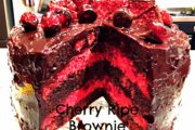 cherry ripe brownie cake