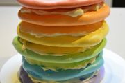 rainbow meringue cake