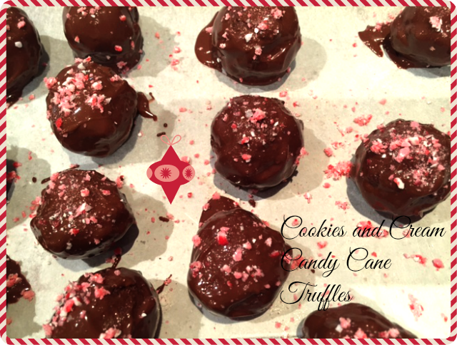 cookies and cream candy cane truffles