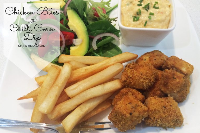 chicken bites chilli corn dip