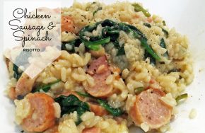 chicken sausage and spinach risotto