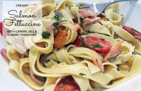salmon fettuccine