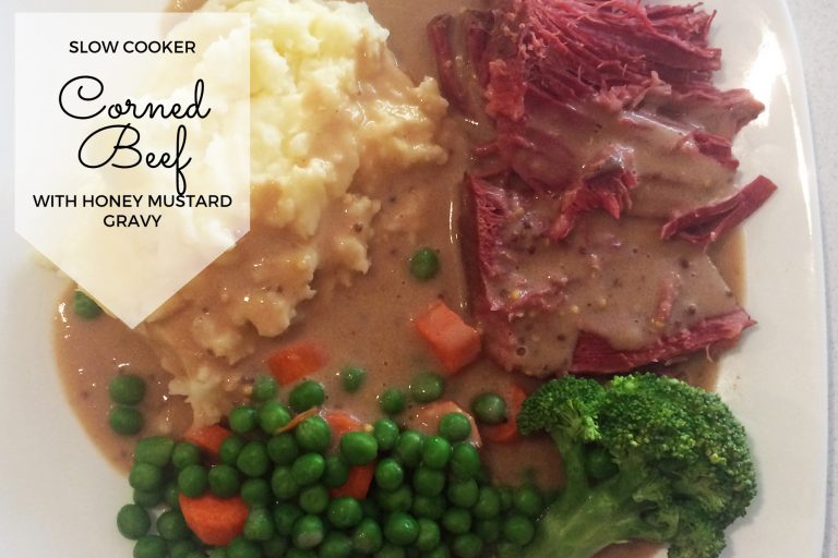 Slow Cooker Corned Beef with Honey Mustard Gravy