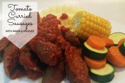 tomato curried sausages