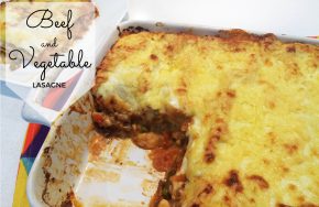 beef and vegetable lasagne
