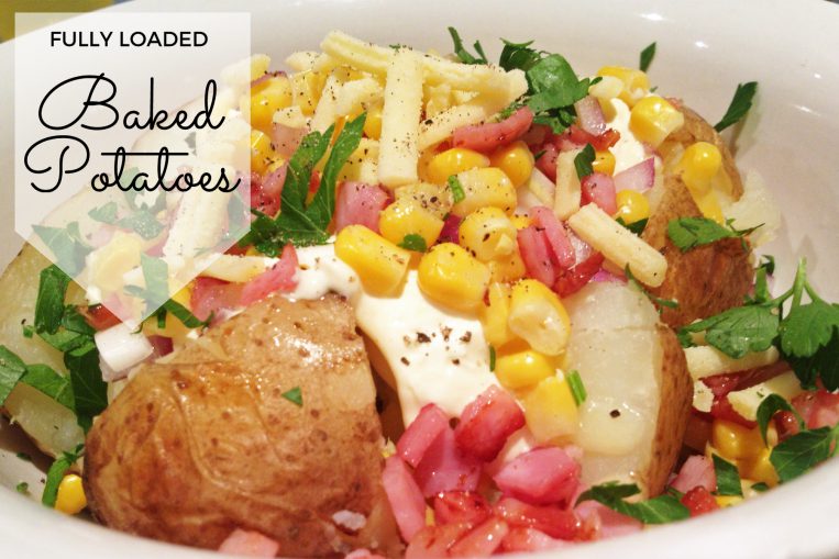 Fully Loaded Baked Potatoes Recipe Mumslounge