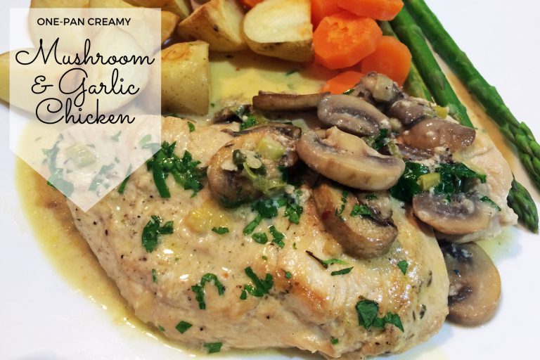 One-Pan Creamy Mushroom and Garlic Chicken Recipe